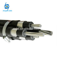 Cable de paquete aéreo medio del aluminio 11KV 33kv ABC del voltaje 10m m 2